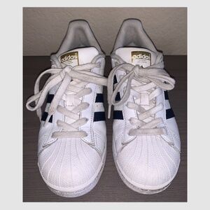 Adidas Superstar in Blue and White Size 5